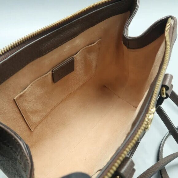 GUCCI Ophidia Brown Canvas Satchel Bag 950-100225 - Picture 10 of 12